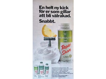RAPID SHAVE LIME, REKLAMANNONS 1968