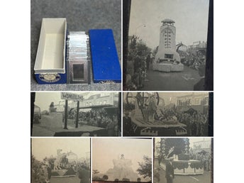 1953 Rare set of 24 DIA slides Dutch Flower Festival Blumenumzug Box