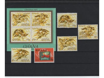Ghana 1975 Jul religiösa motiv 5v + 4v i block