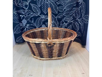 Jättefin flätad Korg - Svampkorg / Picknickkorg