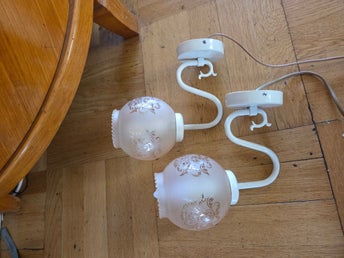 2st vägglampa glas retro