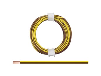 Kabel 2x0,08mm2 gul/brun (5m)