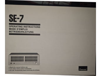Sansui SE-7 EQ manual
