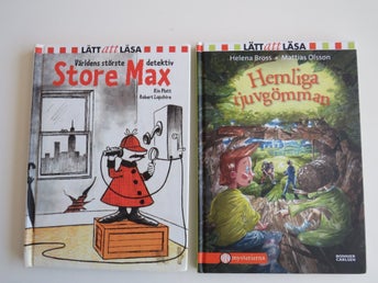 BÖCKER - HEMLIGA TJUVGÖMMAN & STORE MAX - 2 ST. INB. - BRA BEG. SKICK -SAMLARE