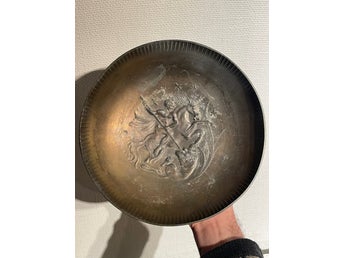 Swedish grace, art deco skål i metall, Stjärnmetall, 20/30-tal