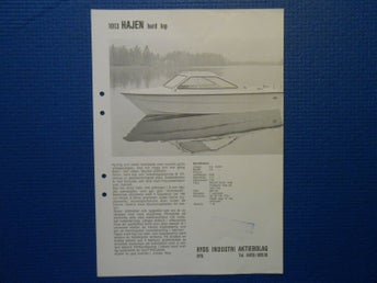 Reklamblad Hajen hard top Ryds Industri Aktiebolag