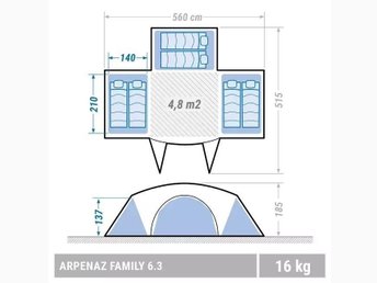 6 pers Tält Quechua Arpenaz Family 6.3 (427597373) ᐈ Köp på 6 pers Tält Quechua Arpenaz Family 6.3 (427597373) ᐈ Köp på