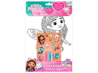 Gabbys Dollhouse coloring set + stickers