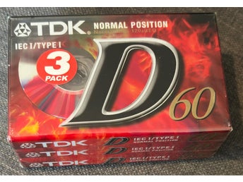 TDK D60 Normal Position IEC I/Type I kassettband 3-pack