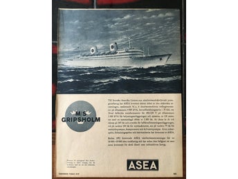 Reklamannons för ASEA och M/S Gripsholm, 1957