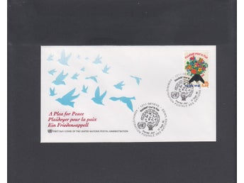 UNITED NATIONS. FDC från 1996 med vinjett.