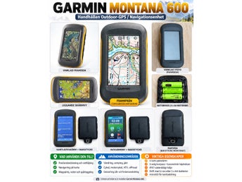 Montana 600 Friluftskartan Pro V5 +City Navigator Hela Nordea karta 2023