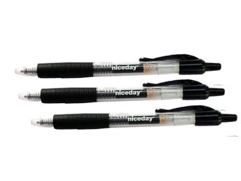 Rollerballpennor 3 st svart 0,5 mm