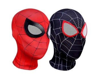 Spiderman mask, röd och