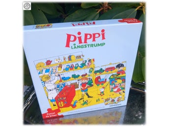 Fint Pippi Långstrump pussel 56 bitar Rabén&sjögren Fint skick