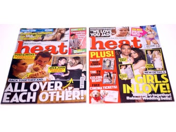 Heat Magazine-2 issues included-February 2009-NEW-Weight 542g-FREE postage