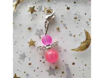Rosa ängel, smyckesängel/lyckoängel, smycke, hänge, berlock