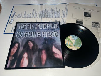 Deep Purple – Machine Head Japan Press Lp Poster Lyrics Fin!
