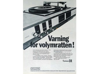 GYLLING CENTRUM 423 STEREO-ANLÄGGNING, REKLAMANNONS 1969