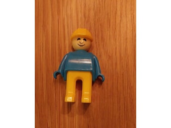 Retro LEGO Duplo figur gubbe byggherre 80-tal