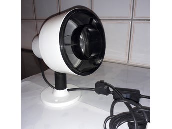 Retro VÄGGLAMPA, SÄNGLAMPA / ENCO 7210 / Röd lampa, plast