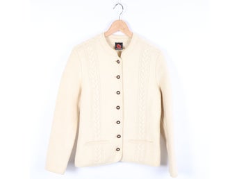 Giesswein Kofta Beige Ull Dam Stl 40 men känns mer som 36