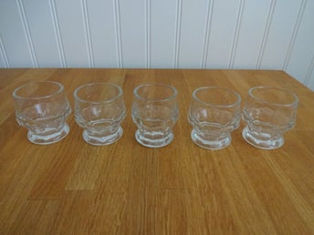 5 unika mindre EDA dricksglas / selterglas, 30-40-tal, Retro