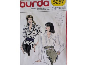 Burda 5257 Mönster till blus