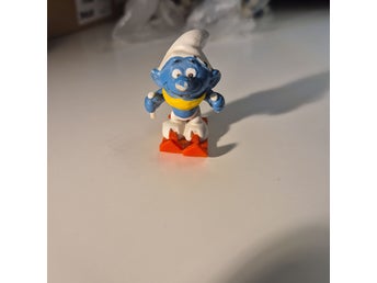 Smurf på skidor figur
