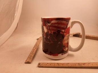 kaffe mugg the volunteers fanbärare inbördeskriget usa 56009
