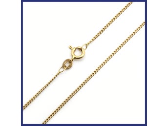 Halsband, 18K guld, pansarlänk (vikt 3,73g, längd 53,7cm)