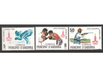 SPANSK ANDORA - OLYMPIC GAMES - MOSKVA`80 - KOMPL.**