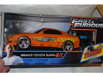 Toyota Supra Orange Fast & Furious Radiostyrd RC 1:24 Jada 19cm Ny