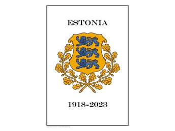Estonia Eesti 1918 - 2023 PDF DIGITAL STAMP PAGES INGA FRIMÄRKEN!!