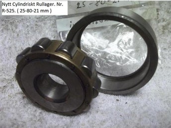 Nytt Cylindriskt Rullager. Nr. R-525. ( 25-80-21 mm )