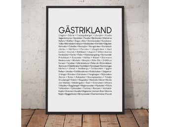 Poster, Gästrikland text, A4