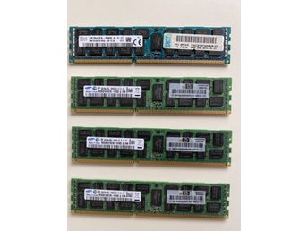4st 8GB PC3L 10600R Totalt RAM