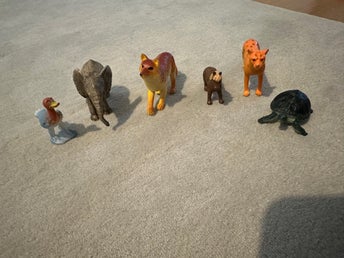 Djurfigurer, blandade, 6 st