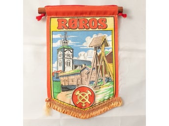 Røros - Röros Norge - vimpelflagga - Vimpel - Norway flag