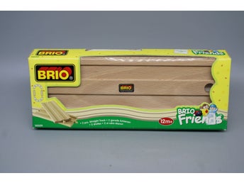 Vintage BRIO Friends 30359 två raka skenor i oöppnad förpackning 1999