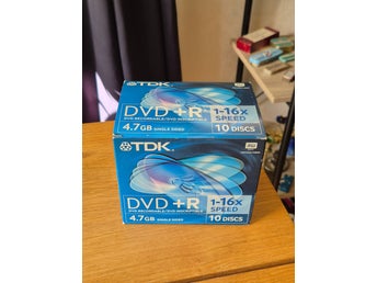 TDK DVD+R 4.7GB 1-16x Speed - 10 skivor