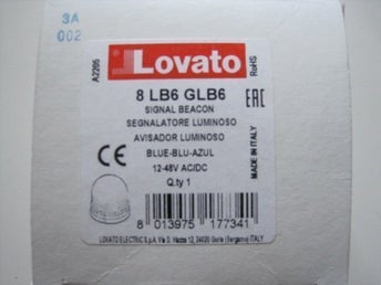 Lovato Signalbelysning Blå 8LB6 GLB6 Ny
