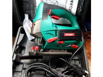 800W 3000SPM 6-växlad elektrisk sticksåg, 4 spår, 45° skärning,laserguide,6 blad