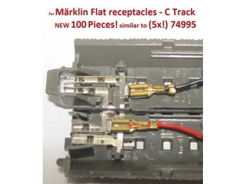 Platta pluggar 100 stycken! Märklin C-GLEIS - ( 5x! liknande 74995 ) & Trix - NYHET.