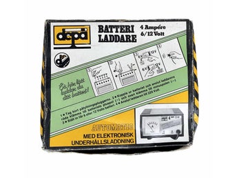 DEFA Automatisk Batteriladdare Typ DE 4 - 4A - 6/12V - Original kartong