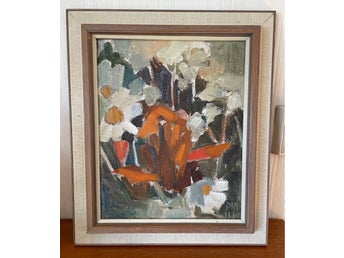 Blomsterstilleben i olja, original av Pia Hesselmark-Campbell