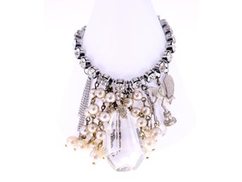 Very rare vintage `Forever´ designer charms bracelet with silver 925 clasp