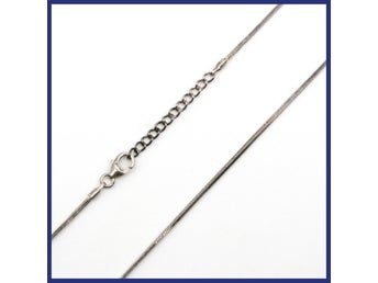 Halsband, 925 silver, (vikt 4,49g, längd 46,2cm, justerbar)