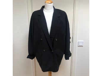 STANELLO CLOTHING vintage black blazer jacket size EU 44/46 - Made in Britain