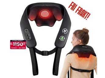 NY Shiatsu 4D Laddbar Nack- och axelmassage med värme | 2500mAh
